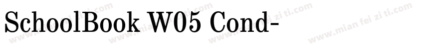 SchoolBook W05 Cond字体转换
